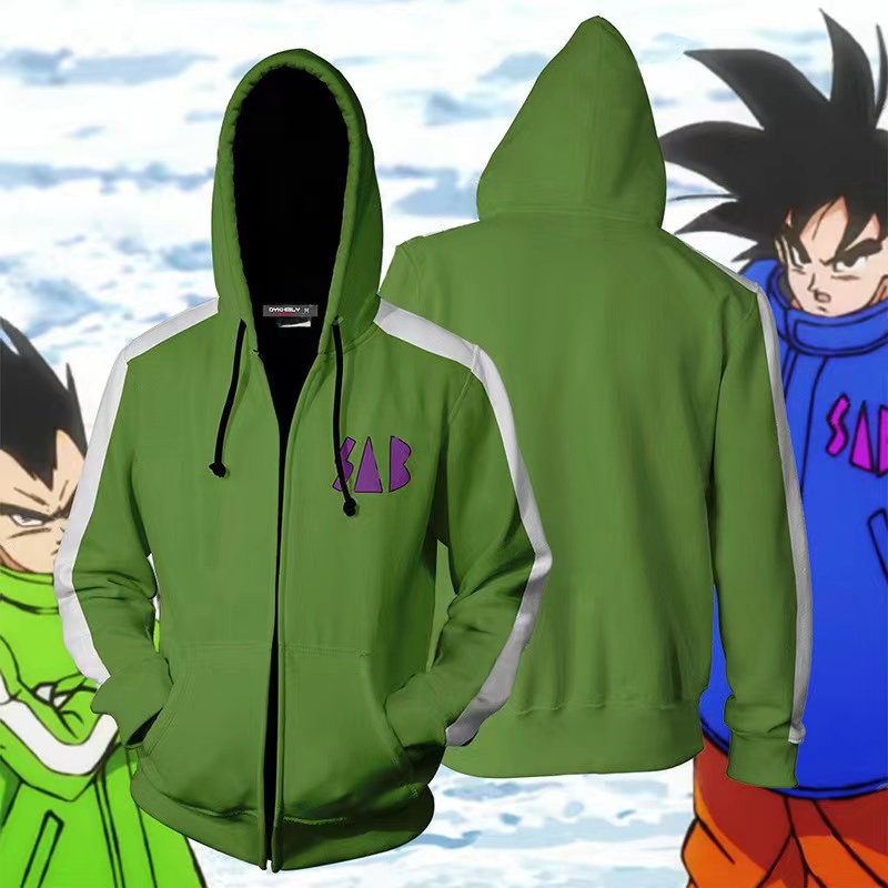 Áo Khoác Hoodie Có Khóa Kéo In Hình Goku Dragon Ball 3D Diy Thời Trang Thường Ngày Dành Cho Nam Nữ
