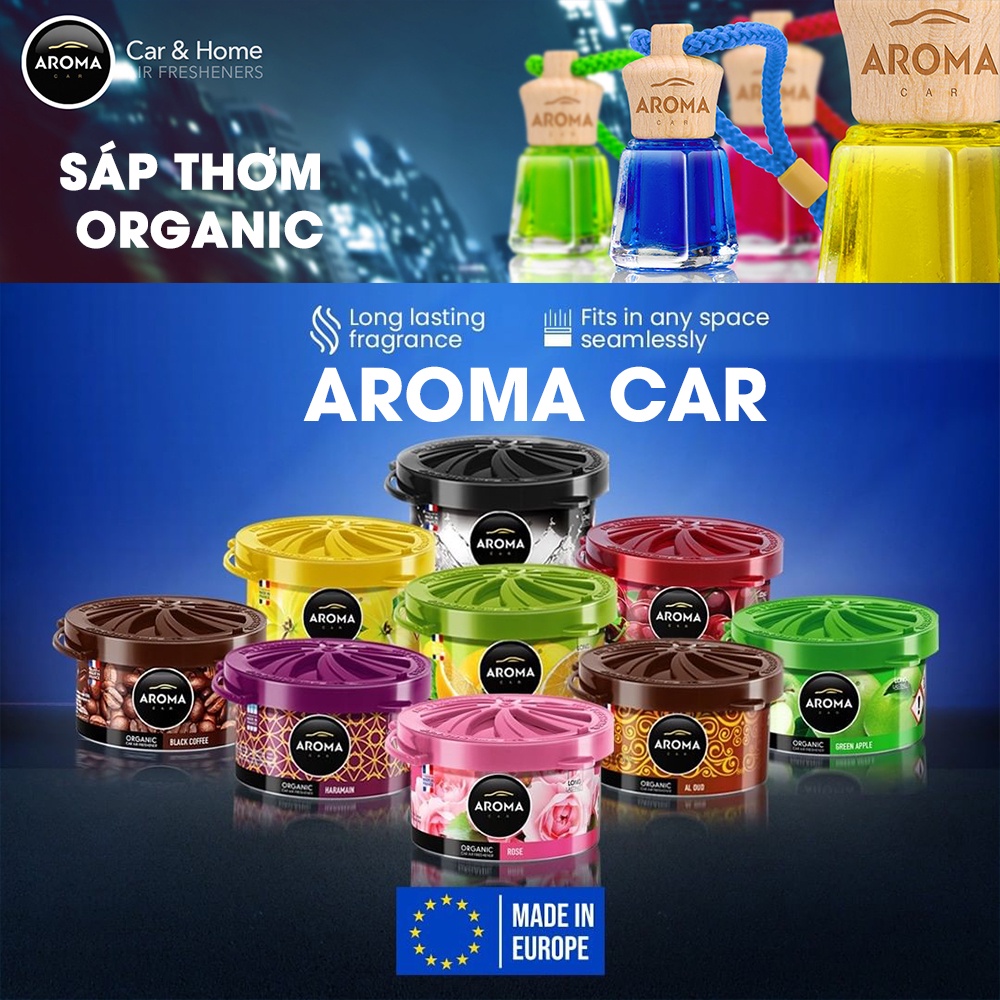 (Nhiều mùi hương) Sáp thơm ô tô AROMA CAR nhập khẩu Châu Âu