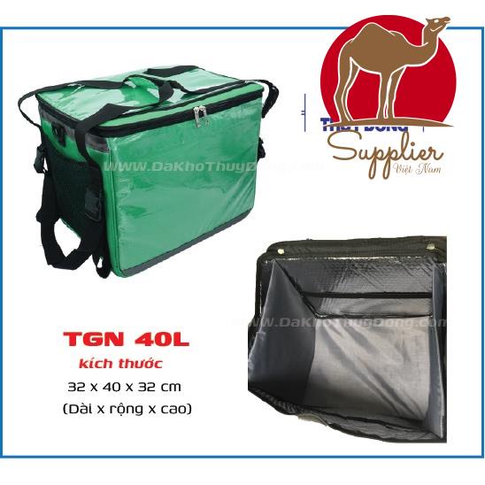 TÚI 40L - Túi giao hàng nhanh, giữ nhiệt - Thùng giao hàng tiết kiệm, đặt trên baga xe máy shipper TGHT001