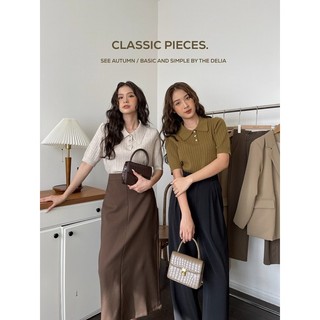 6825 ÁO LEN CỔ POLO 3 CÚC SỌC DỌC
