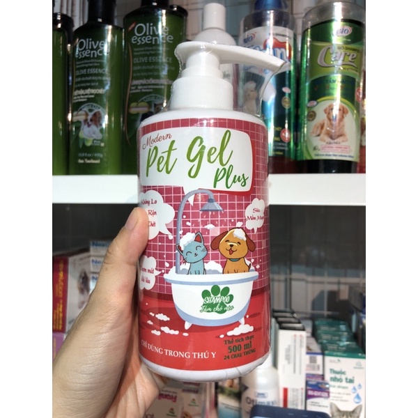 Sữa Tắm Pet Gel Plus - 500ml - Sữa Tắm cho chó mèo giúp trị ve rận, khử mùi và giúp da lông khỏe mạnh