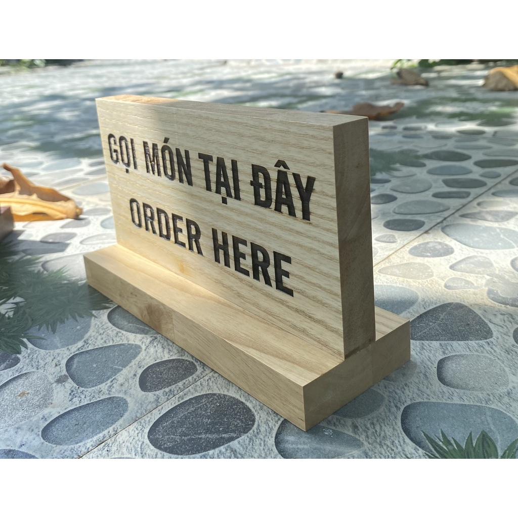 Bảng gỗ Order here/ Gọi món tại quầy nhiều mẫu mã - LUXI decor