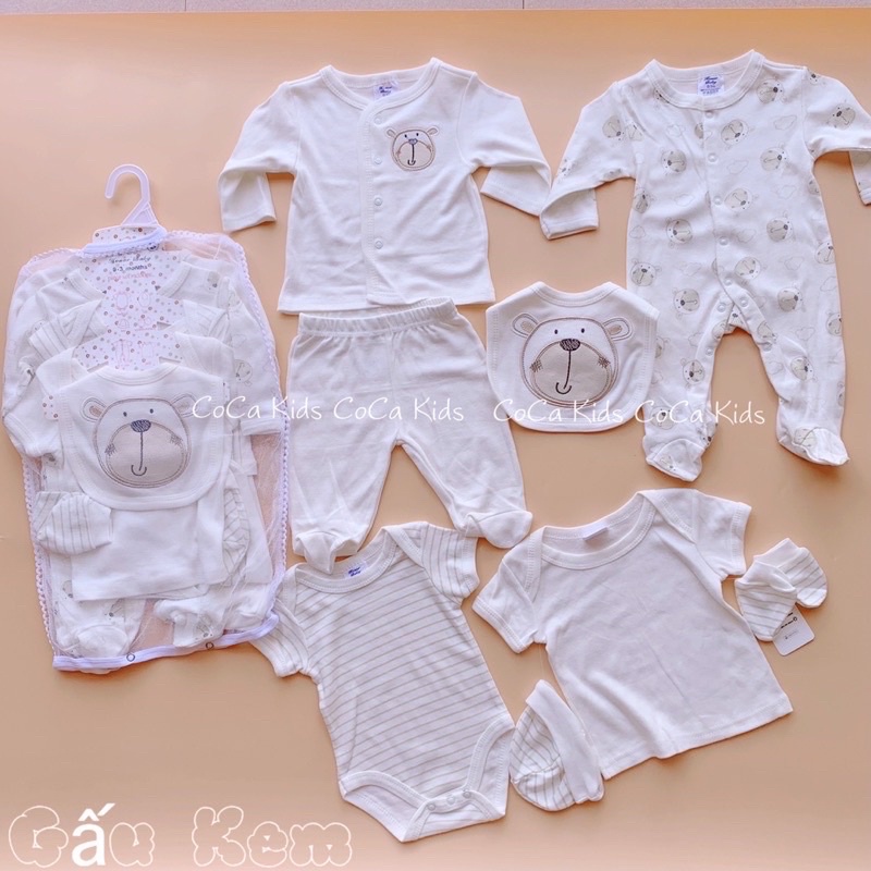 Set quần áo dành cho các bé sơ sinh - set quà tặng 8 món dành cho mẹ và bé