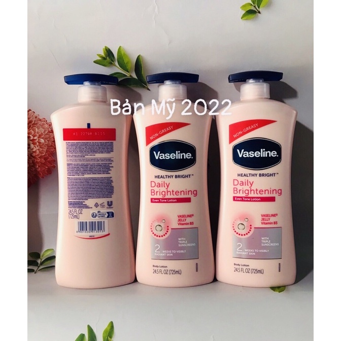 Sữa dưỡng thể trắng da toàn thân Vaseline Body Lotion USA loại 725ml