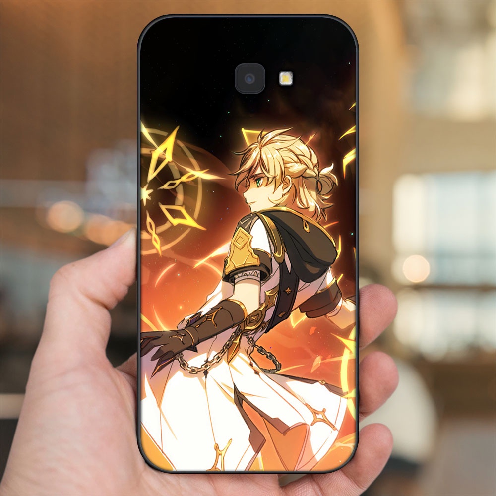 Ốp lưng Samsung J4 Plus viền đen in hình Albedo Genshin Impact