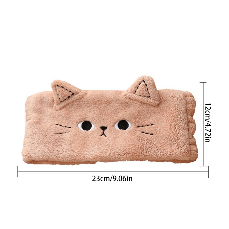 Băng Đô Rửa Mặt Vải Lông Mềm Mại Hình Mèo