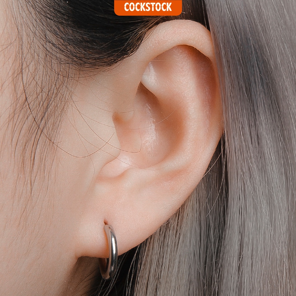 Khuyên tai vòng mảnh Classic Hoop Thin Earring CockStock
