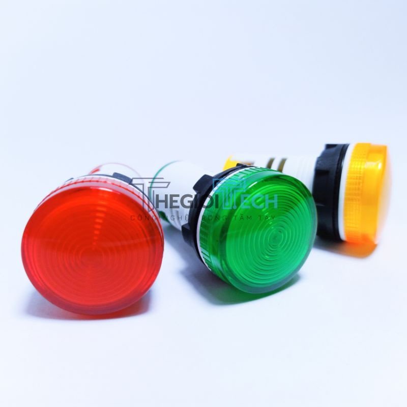 Đèn Báo Pha Phi 22 Cao Cấp MORELE ML22-22 (XANH;ĐỎ;VÀNG) - ĐỎ
