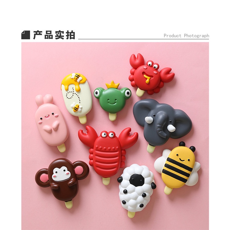 Hàng Mới Về Mới Nam Châm Dán Trang Trí Tủ Lạnh Hình Đồ Ăn 3D Sáng Tạo