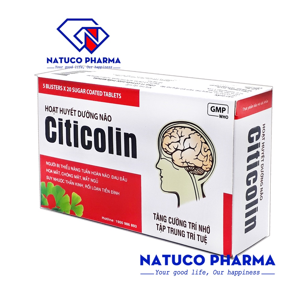 Viên uống Hoạt Huyết Dưỡng Não USA giúp giảm hoa mắt chóng mặt, mất ngủ rối loại tiền đình - Hộp 100 viên