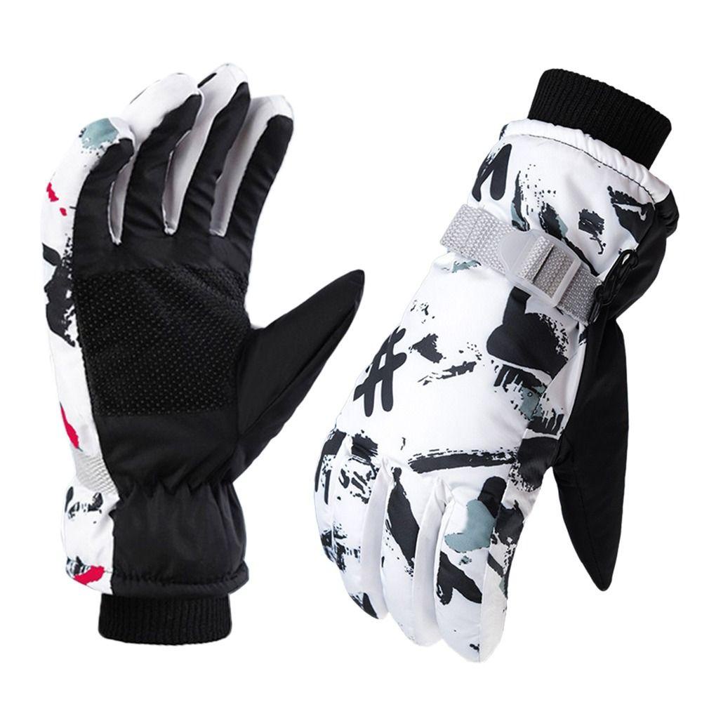Găng Tay Trượt Tuyết Dày Dặn Thoải Mái Chống Gió Chống Thấm Nước Giữ Ấm Cho Bé