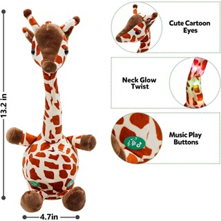 Hươu cao cổ - Cây Xương Rồng Nhảy Múa Tiếng Việt - đồ chơi nhồi bông biết nói nhại giọng sạc usb decor - Quà Tặng cho Bé