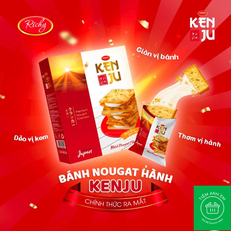 Bánh Kenju Nougat kem dẻo vị hành hộp 279g