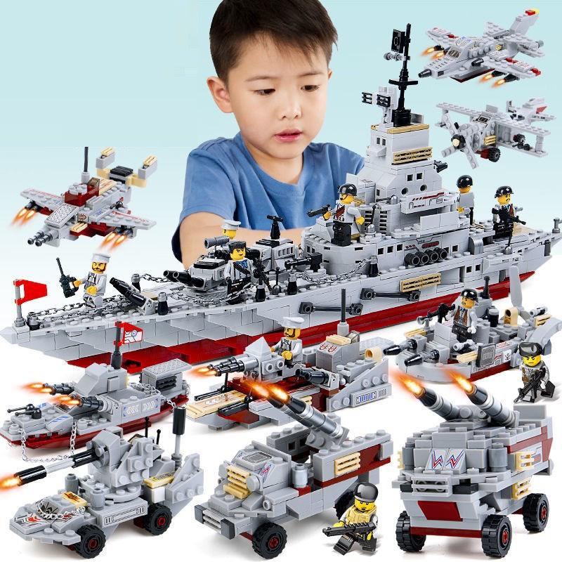 Bộ đồ chơi gạch xếp hình chiến hạm xe tăng tàu chiến 1000+ chi tiết homezzdecor