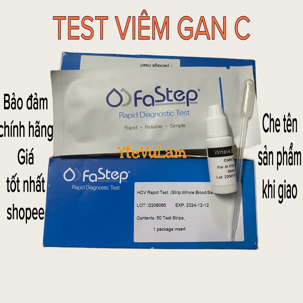 [CÓ HỎA TỐC, CHE TÊN SẢN PHẨM]Que Test nhanh viêm gan C Fastep dạng que