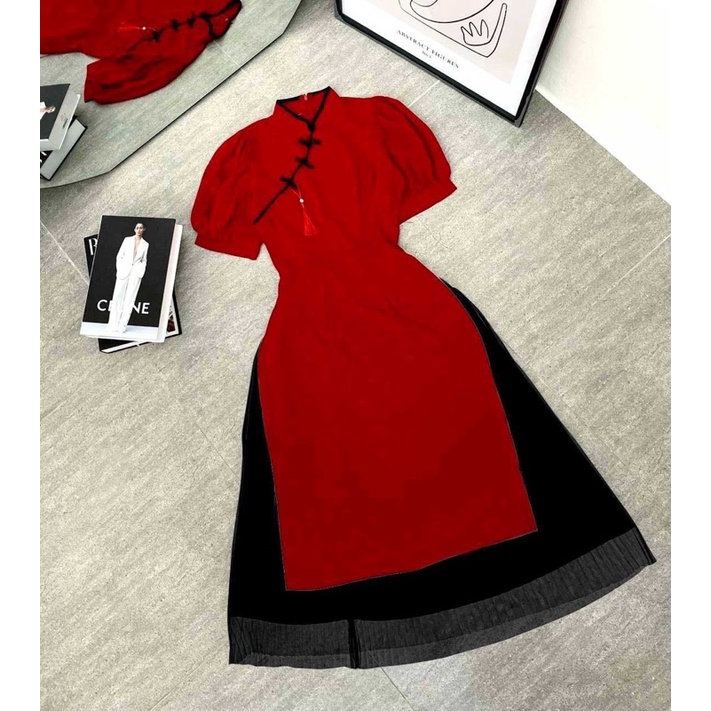 Set áo dài cách tân và váy mặc dịp lễ tết