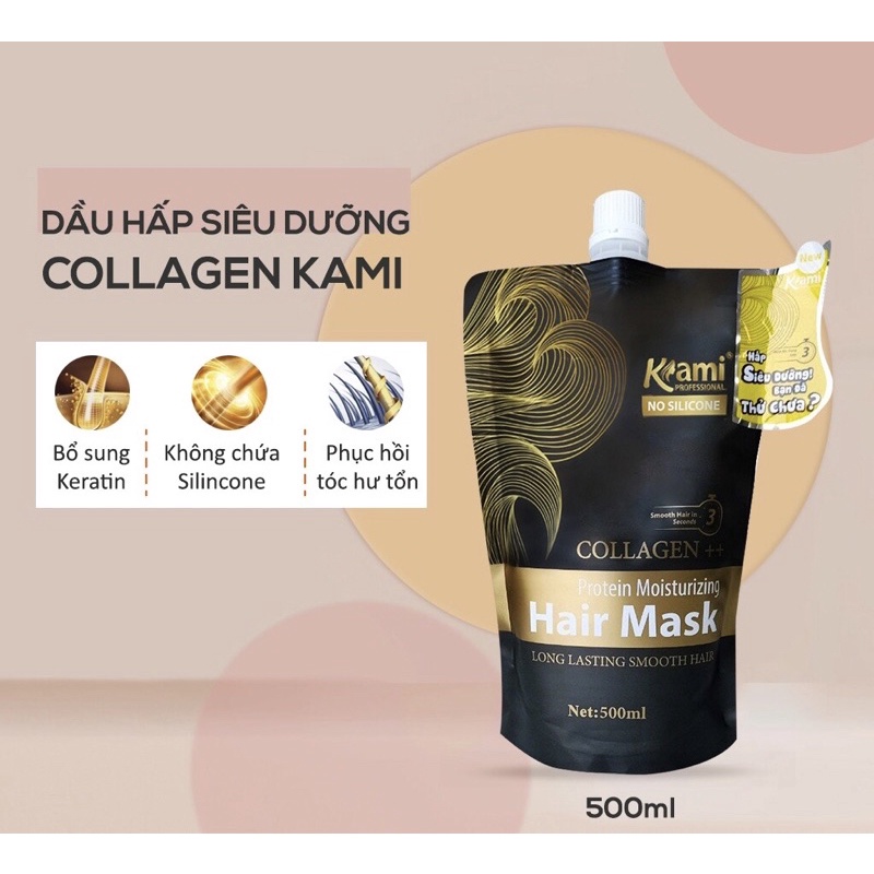 Hấp Dầu, Ủ Tóc Siêu Dưỡng Collagen KAMI - Hàng Chuẩn Chính Hãng