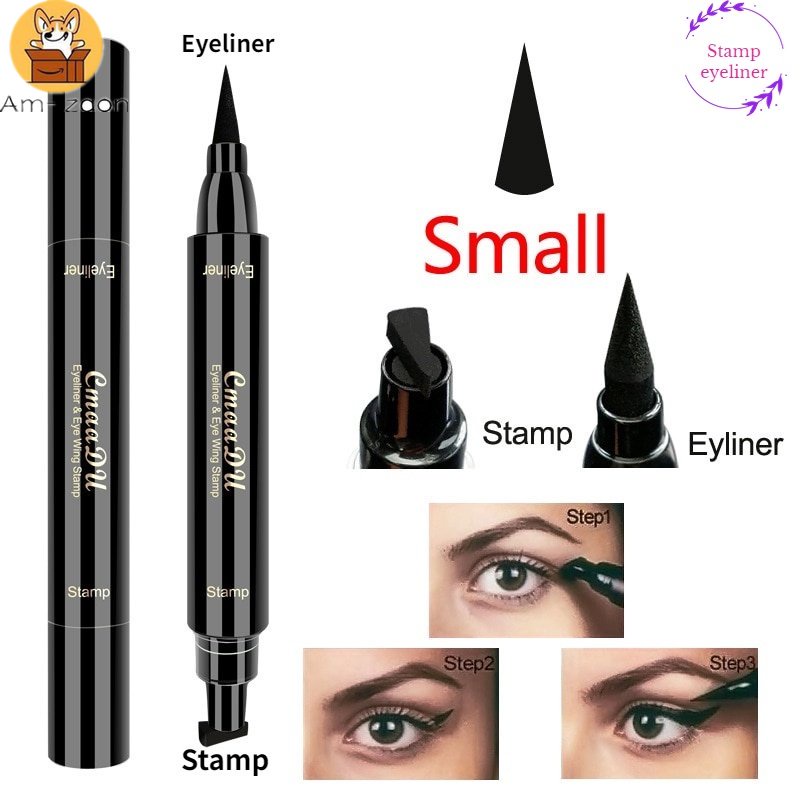 Bút Kẻ Mắt Hai Đầu 2 Trong 1 Dạng Lỏng Lâu Trôi Chống Thấm Nước