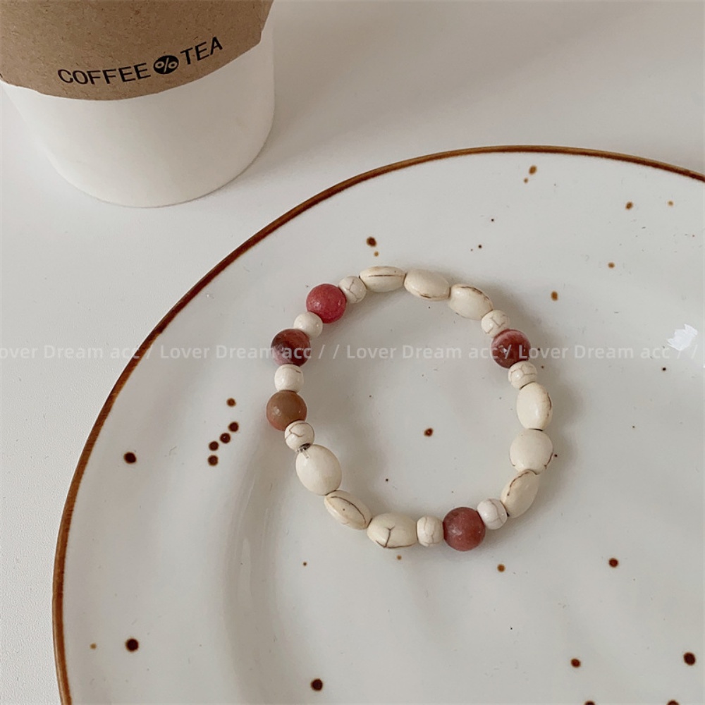 Vòng Tay Chuỗi Hạt Đá Nhiều Màu Sắc Co Giãn Phong Cách Hàn Quốc Thời Trang Cho Nam Và Nữ