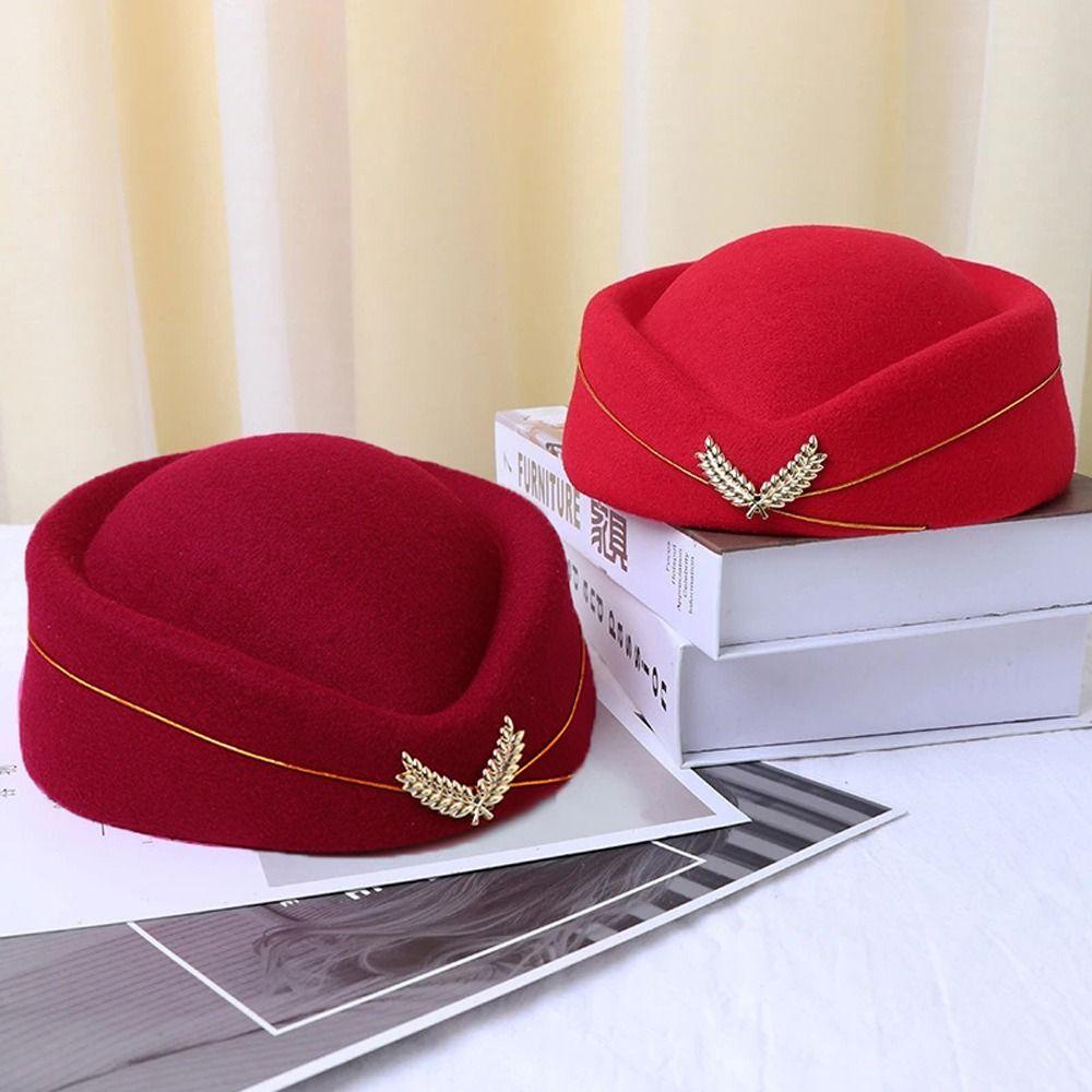 TWINKLE Stewardess Mũ Berets Laday Ins Tai Lúa Mì Tốc Độ Cao Dùng Biểu Diễn Sân Khấu / Trình Diễn Sân Khấu Tố
