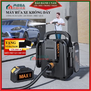 Máy rửa xe mini không dây, máy rửa xe gia đình áp lực cao máy rửa xe công suất mạnh, Motor cảm ứng từ lõi đồng