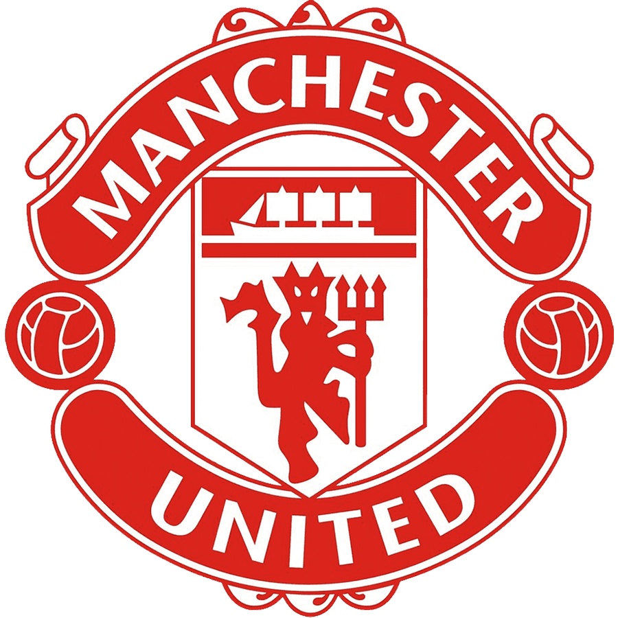 Hình dán sticker logo Manchester United, hình dán decal Man Utd, hình dán bóng đá