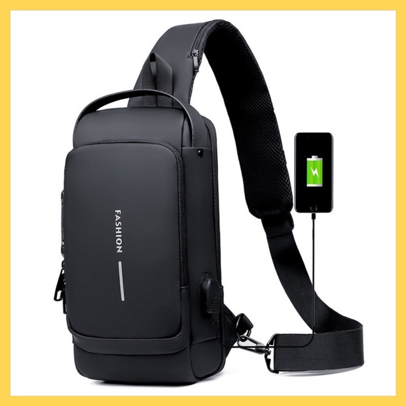 Túi đeo chéo ,Túi đeo vai* Fashion I *chống nước, chống trộm, tích hợp cổng sạc USB.