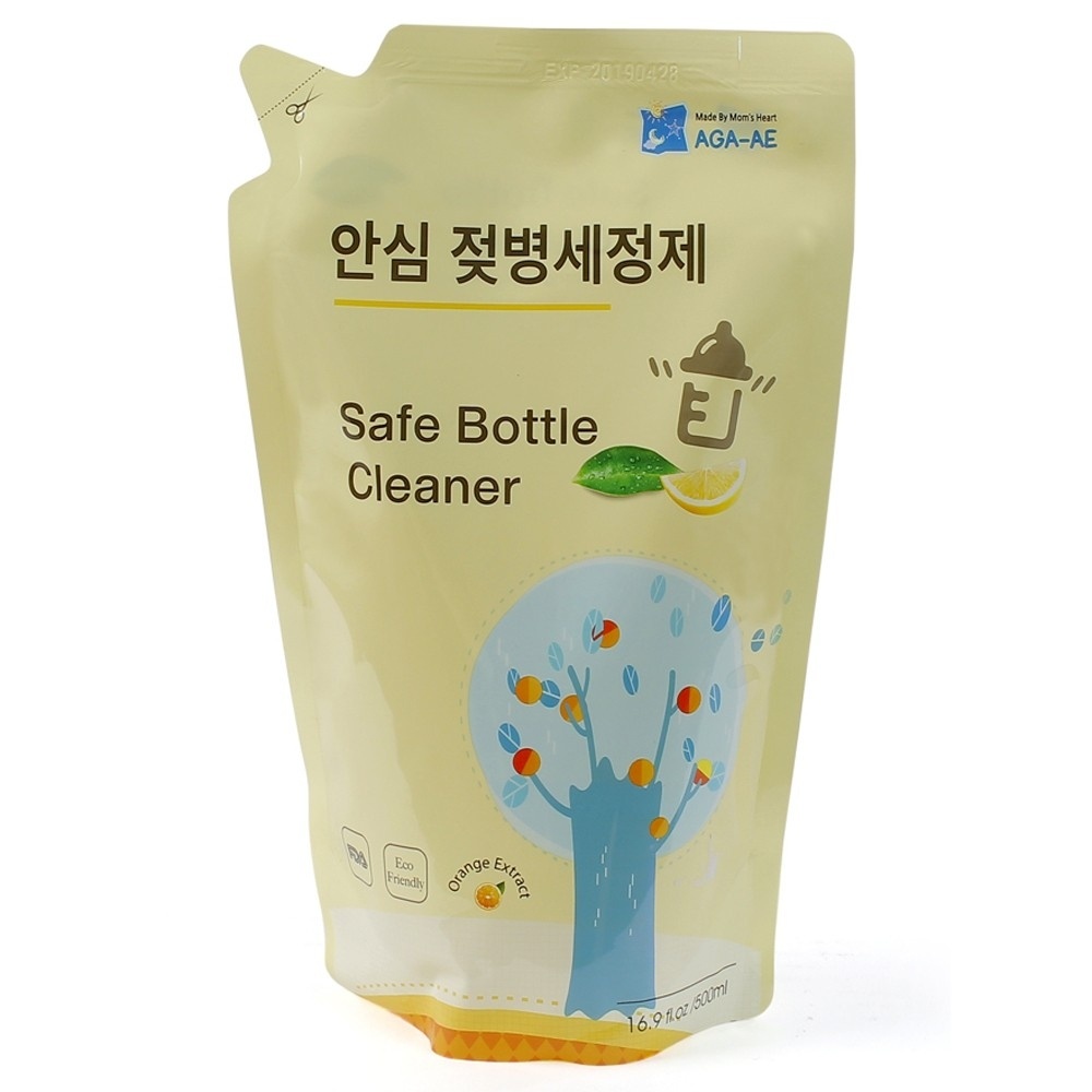 Nước rửa bình sữa AGA-AE hương cam Túi 500ml