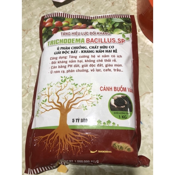 Nấm ủ trichoderma 1 kg phân giải hữu cơ, giải độc đất, ủ phân chuồng