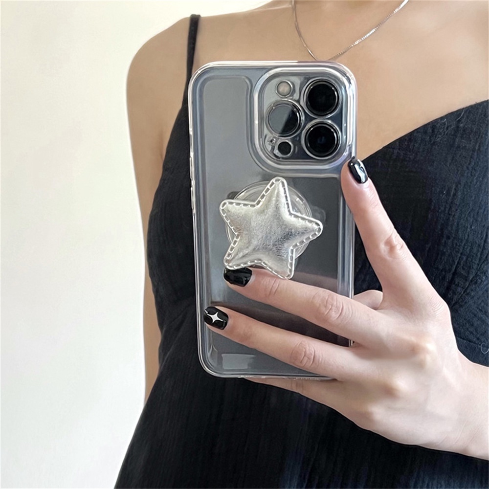 Nhẫn Đỡ Điện Thoại Hình Ngôi Sao 3D Phong Cách Hàn Quốc