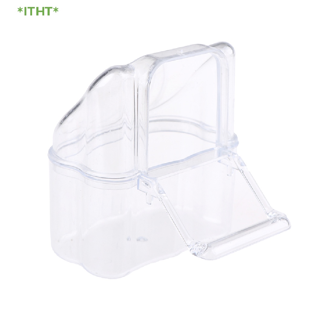 Hộp Đựng Thức Ăn / Nước Uống Bằng Nhựa Trong Suốt Dành Cho Chim Vẹt Mới