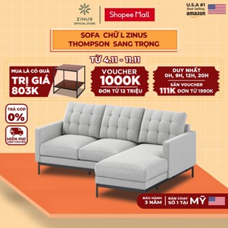 Ghế  Sofa Zinus Thompson Chữ L Hiện Đại Sang Trọng - Zinus Thompson 2 Seater with Chaise Sofa (L-Shaped) Beige