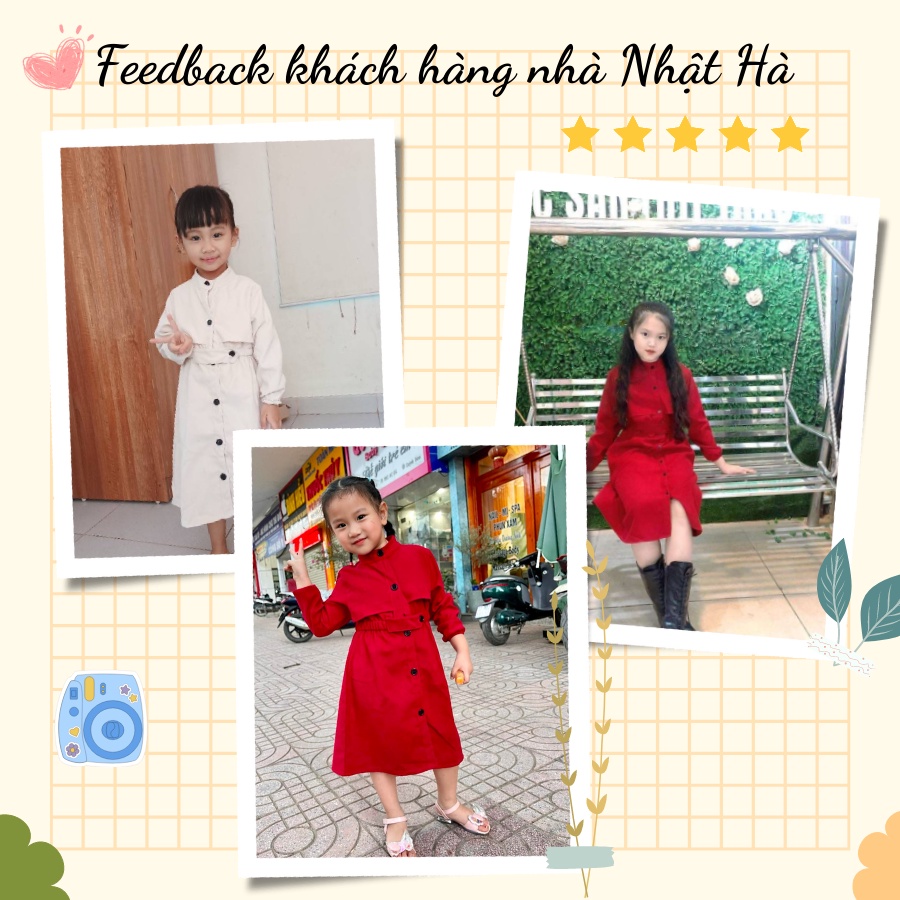 Váy thu đông bé gái size đại 11- 45kg U3 chất liệu nhung tăm dáng công chúa dài tay chun siêu điệu