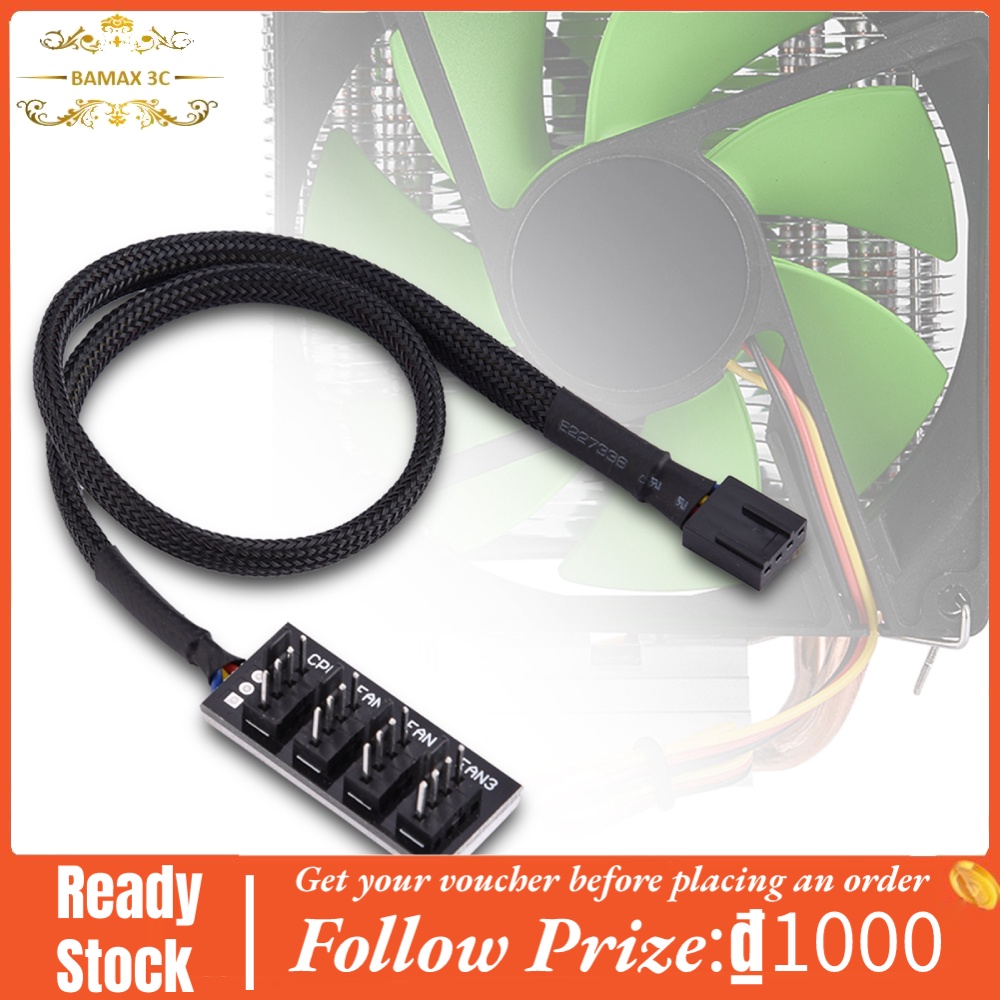 Bamaxis Đầu nối CPU 4 chân / quạt dành cho máy tính