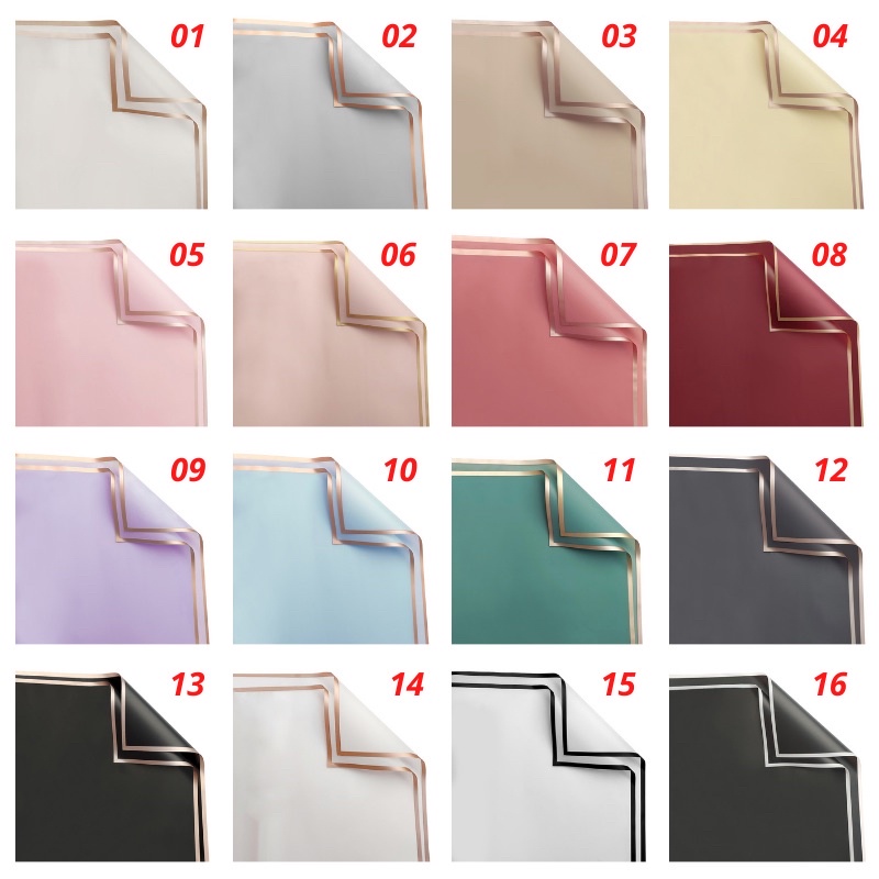 Giấy Gói Hoa Khổ 58*58cm ❤️Bóng Mờ Viền Đồng❤️ Cao Cấp, Không Thấm Nước, Hàng Loại 1