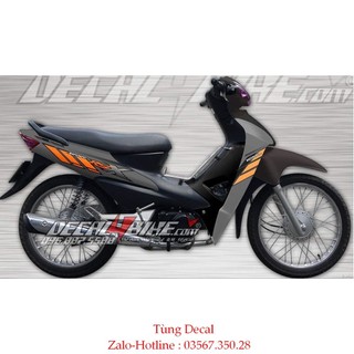 Tem rời wave 50cc,100cc xám cam - ảnh thật #temxemay#decal #wave50 #wave100 #wave100cc