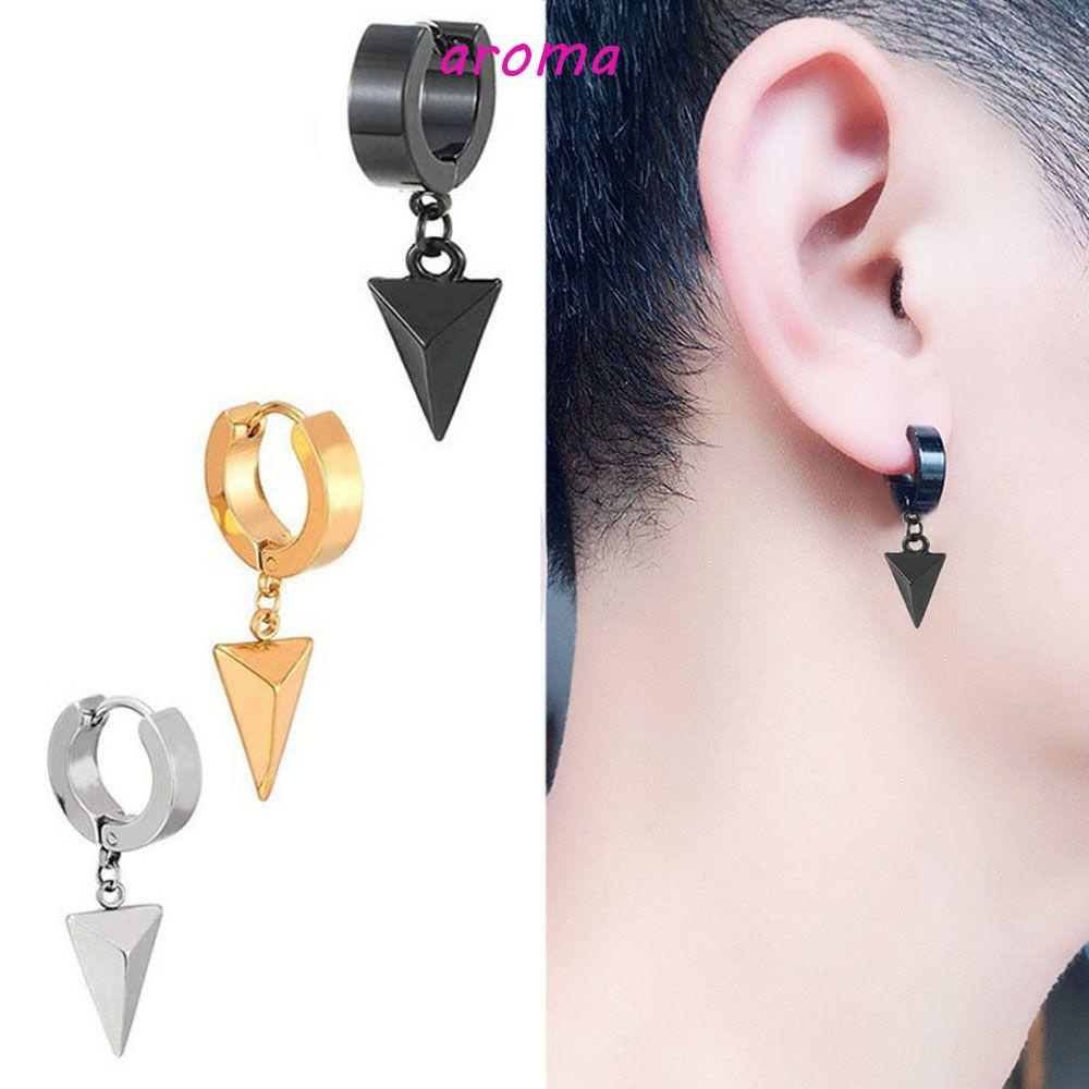 Bông Tai Inox Hình Tròn Phong Cách Hip Hop Thời Trang Cho Nam Và Nữ