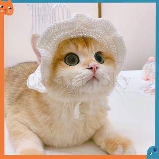 Handmade Thú Cưng Dễ Thương Mũ Đội Đầu Thú Cưng Nón Mèo Dễ Thương Mũ Đội Đầu Chó Mũ Thú Cưng Dễ Thương Mũ Nón Mèo Thú Cưng Đeo Chéo Mũ