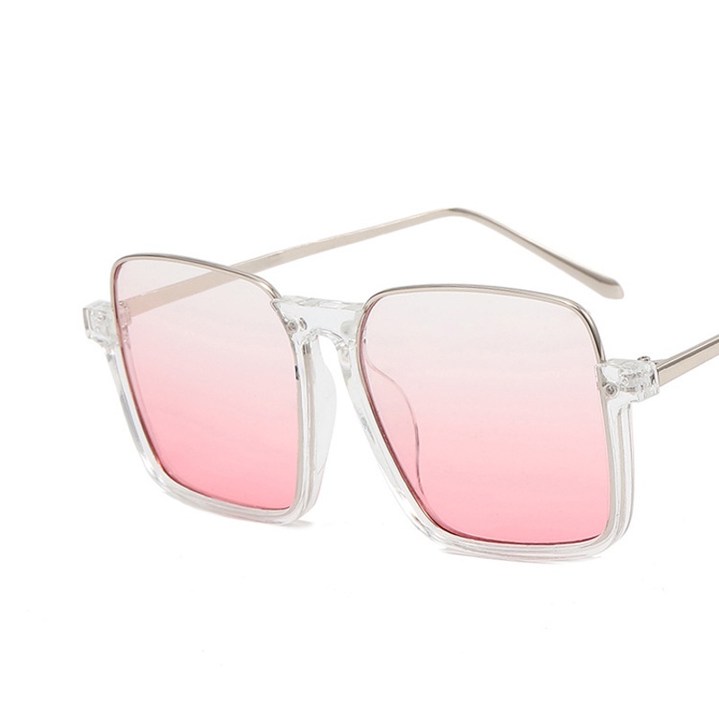 Kính Mát Gọng Vuông Lớn Trong Suốt Chống Tia UV Phong Cách Hàn Quốc Cổ Điển Thời Trang Cho Nữ