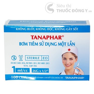 Bơm tiêm sử dụng một lần 1ml/cc tanaphar túi 1 chiếc