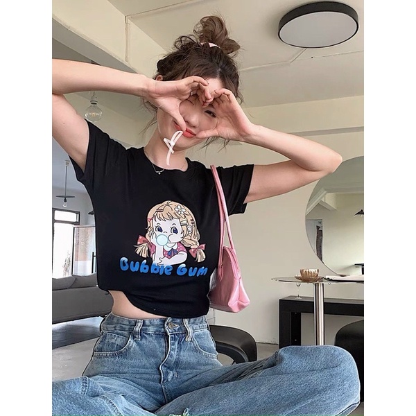 Áo croptop cô bé tóc vàng BG