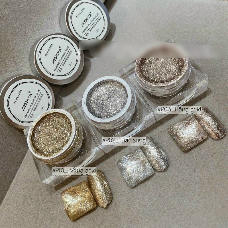 Gel nhũ kim tuyến Jieshiya siêu sáng