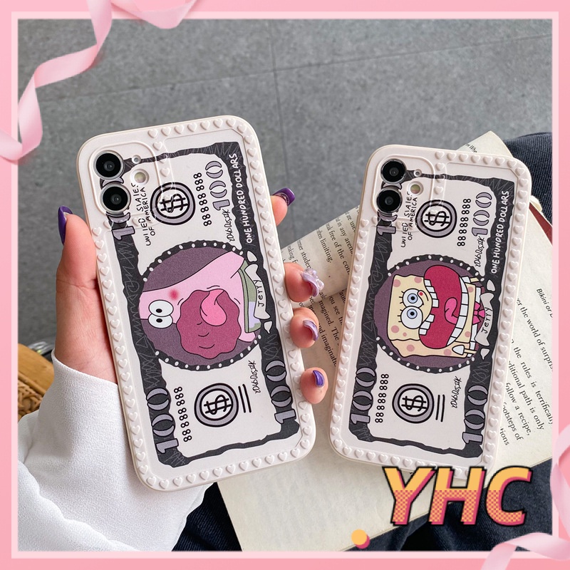 Ốp điện thoại họa tiết SpongeBob hoạt hình thích hợp tương thích iPhone 13 12 11 Pro Max X XS Max XR 8 7 6 Plus 3021