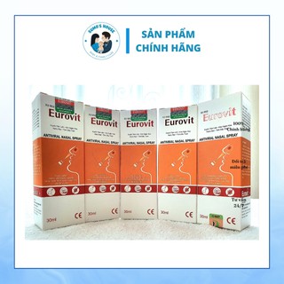 Xịt mũi trẻ em Eurovit hỗ trợ giảm ngạt mũi thông mũi phòng ngừa cảm cúm Lọ 30ml