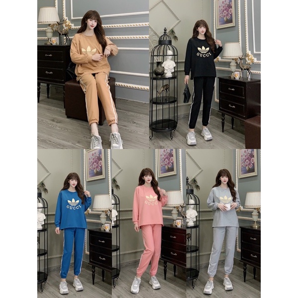 Bộ BẦU nỉ bông mùa đông siêu ấm áp dáng hoodie trẻ trung năng động 𝐁𝐃22
