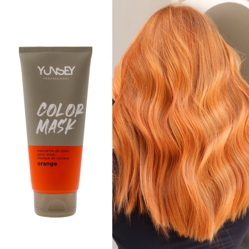 Mặt nạ nhuộm tóc Màu VÀNG CAM ORGANE Color Refresh Mask Yunsey 200ml