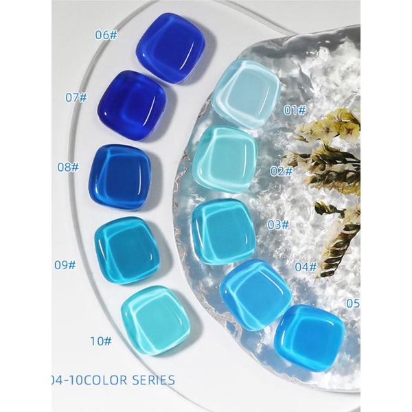 Sơn móng,sơn gel uv nail xanh dương mã H04