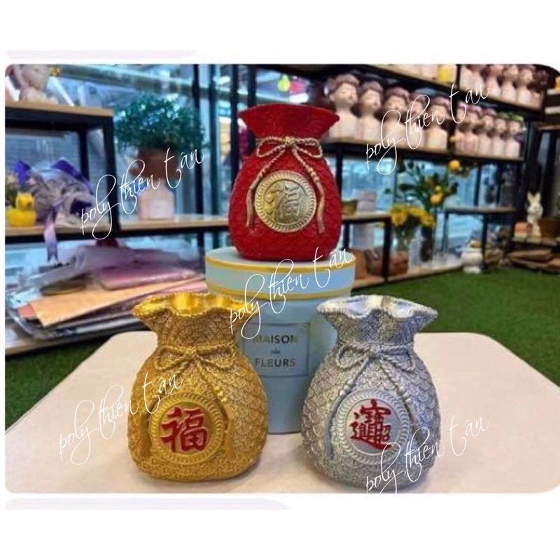 Hot Sale Chậu Túi Tiền.Bình Kim Tiền Màu Trắng Size Lớn