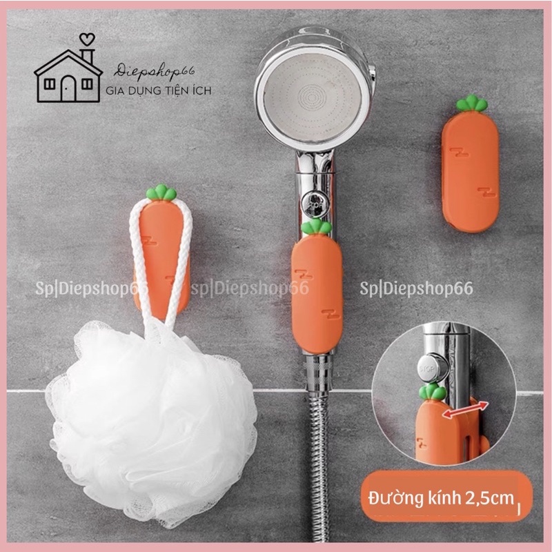 Giá đỡ vòi sen -dán tường 🎀SALE🎀  Giá đỡ chất liệu silicon gắn tường bám siêu chắc Đồ dùng nhà tắm thông minh