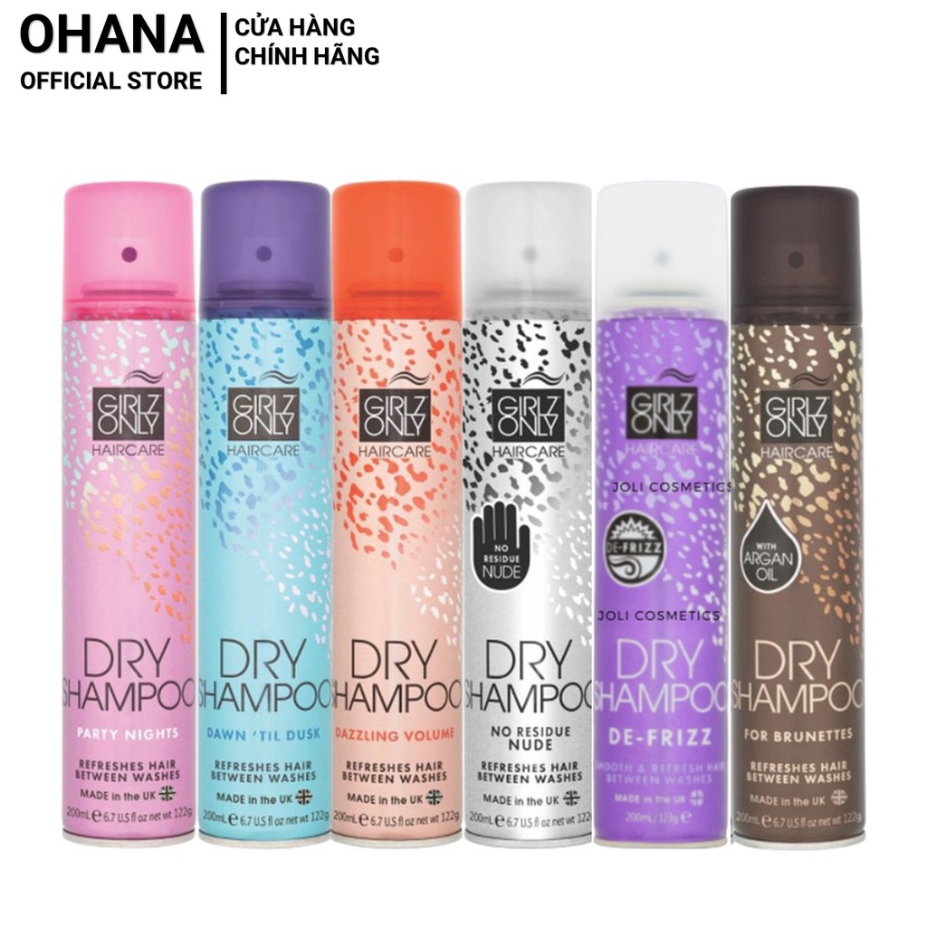 Dầu Gội Khô Girlz Only Dry Shampoo (100ml/200ml)